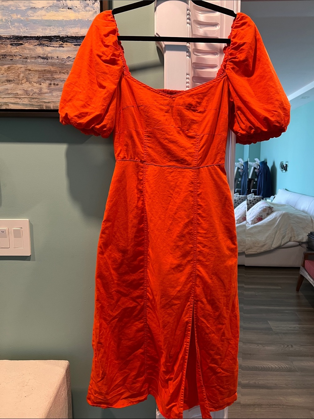 Beautiful vibrant orange midi dress from Banana Republic. Size 4